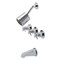 Kingston Brass KBX8131DX Three-Handle Tub and Shower Faucet, Polished Chrome KBX8131DX - alternate 1